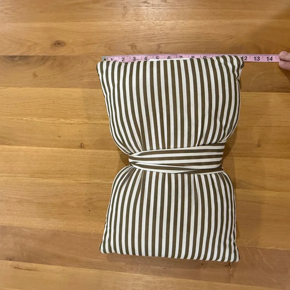 Gold stripe Bow Accent‎ Pillow Coquette Girly boho nursery accent designer inspo